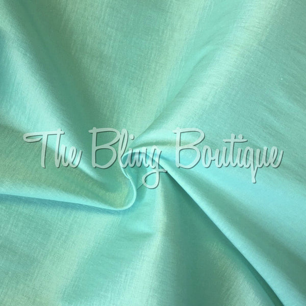 Fitted Taffeta Zip Up Shirt - Mint - SALE SIZES!