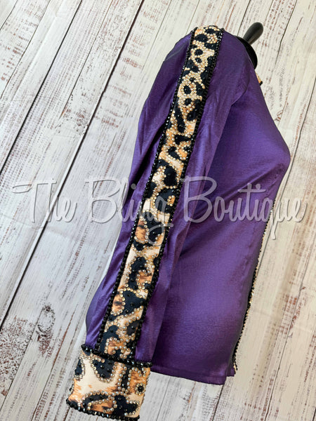 Purple & Tan Leopard Day Shirt Set (2XL)