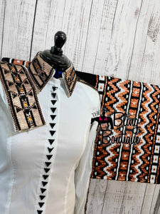 White, Rose Gold & Black Day Shirt Set (L)