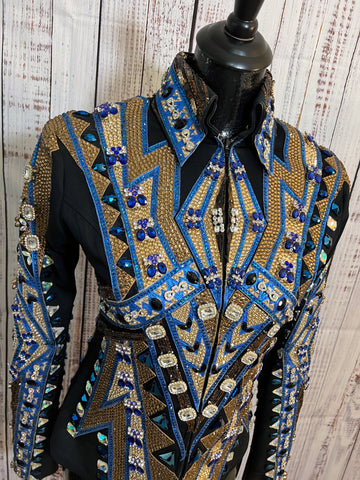 Black, Blue & Bronze Showmanship Jacket (M)