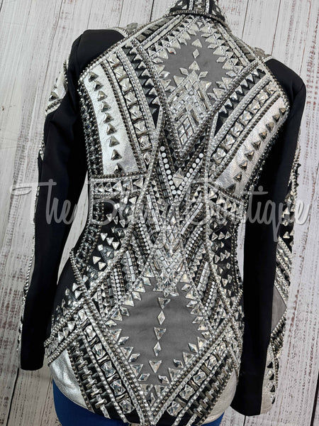 Black, Charcoal & Silver Showmanship Jacket (L)