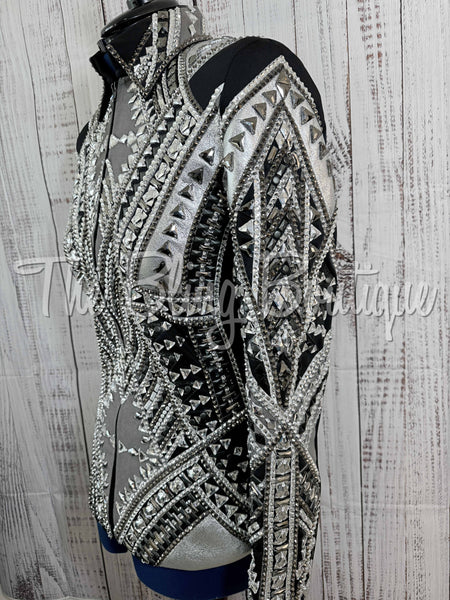 Black, Charcoal & Silver Showmanship Jacket (L)