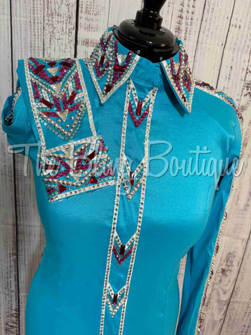 Turquoise & Fuchsia Day Shirt (2XL)