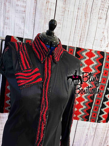 Black & Red Zebra Day Shirt Set (XL)