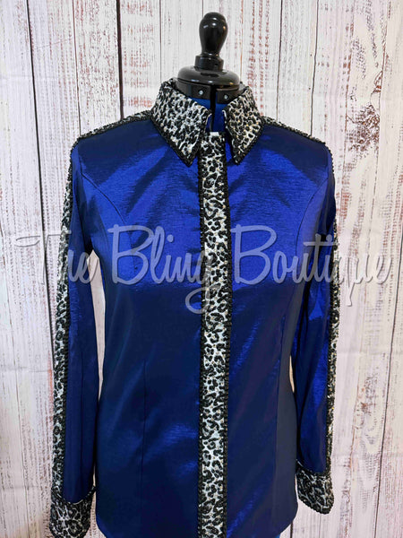 Dark Blue, Black, Grey & Leopard Day Shirt Set (XL)