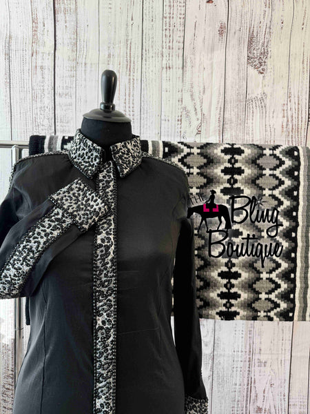 Black, Grey & Leopard Day Shirt Set (2XL)