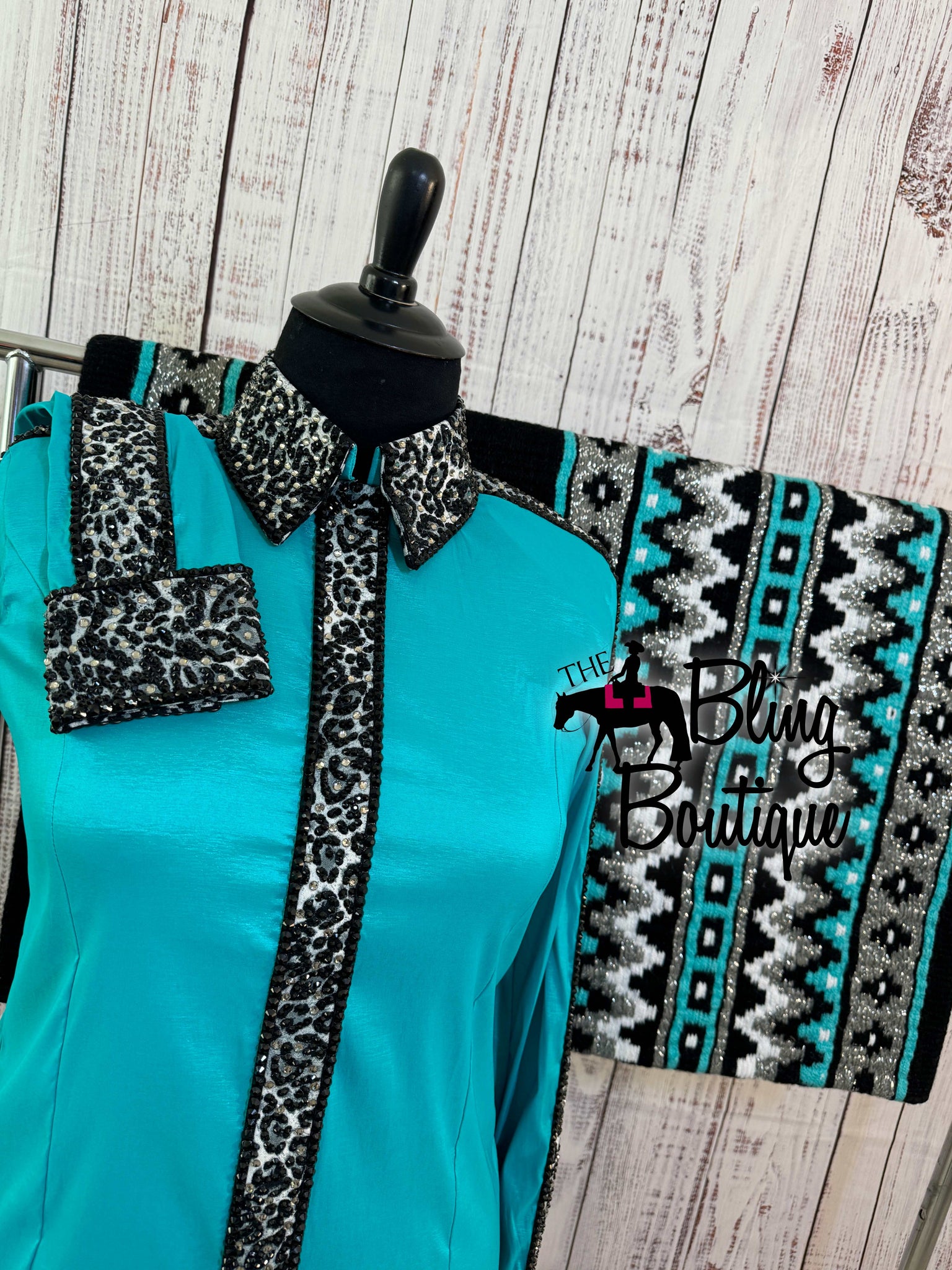 Teal & Leopard Day Shirt Set (2XL)