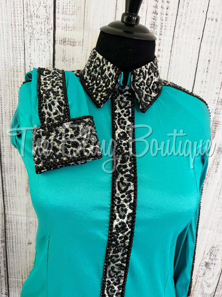 Teal & Leopard Day Shirt Set (2XL)