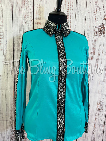 Teal & Leopard Day Shirt Set (2XL)