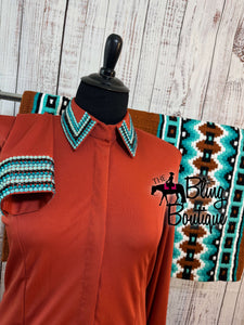 Rust, Teal & Mint Day Shirt Set (2XL)