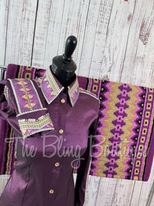 Plum, Berry & Tan Day Shirt Set (XS/S)