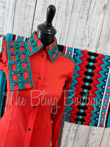 Tangerine & Teal Day Shirt Set (S)