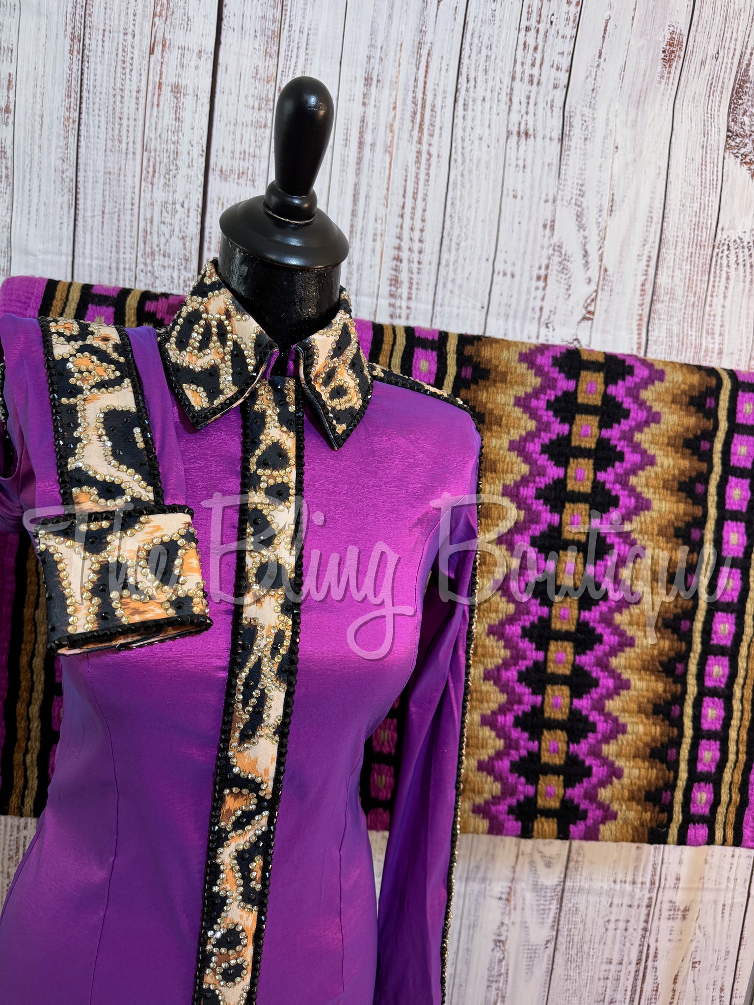 Berry & Leopard Day Shirt Set (Sizes XS-3XL)