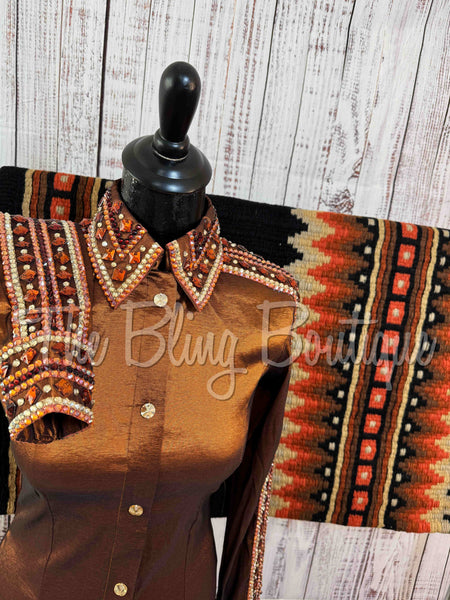 Rust, Copper & Tan Day Shirt Set (S)