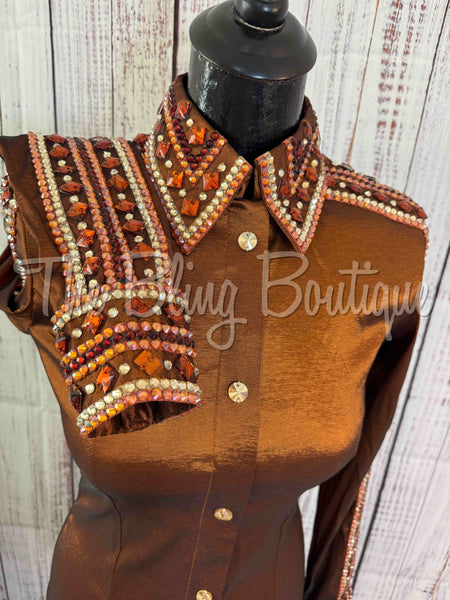 Rust, Copper & Tan Day Shirt Set (S)