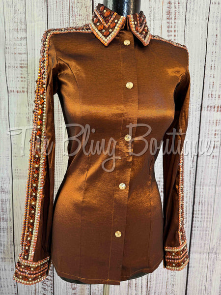 Rust, Copper & Tan Day Shirt Set (S)