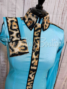 Aqua & Leopard Day Shirt (M)