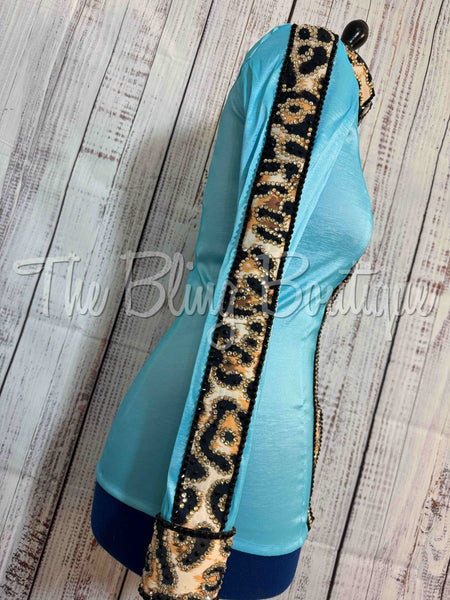 Aqua & Leopard Day Shirt (M)