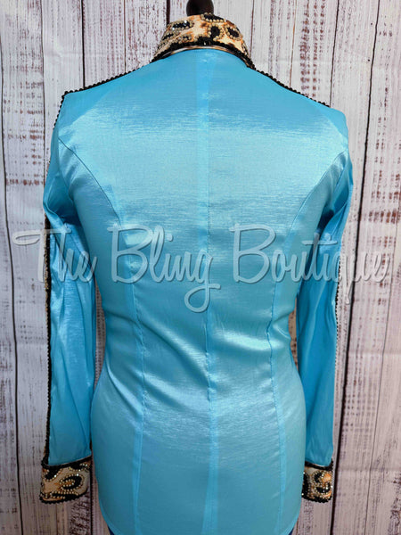 Aqua & Leopard Day Shirt (M)