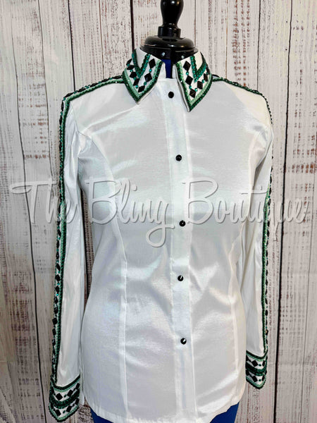 White, Teal & Mint Day Shirt Set (L)