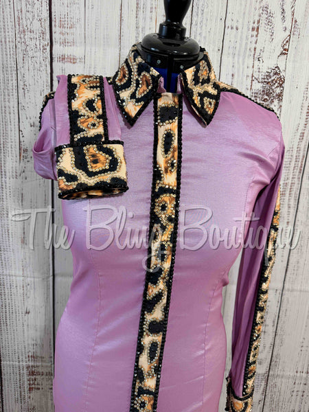 Lilac & Leopard Day Shirt (M)