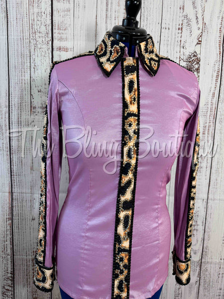 Lilac & Leopard Day Shirt (M)