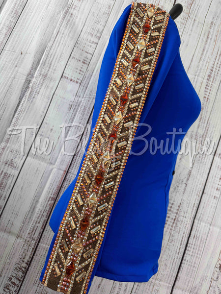 Royal Blue, Copper & Bronze Day Shirt Set (L)