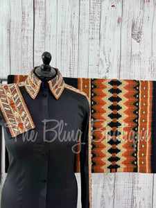 Black, Rust & Bronze Day Shirt Set (Sizes S-2XL)