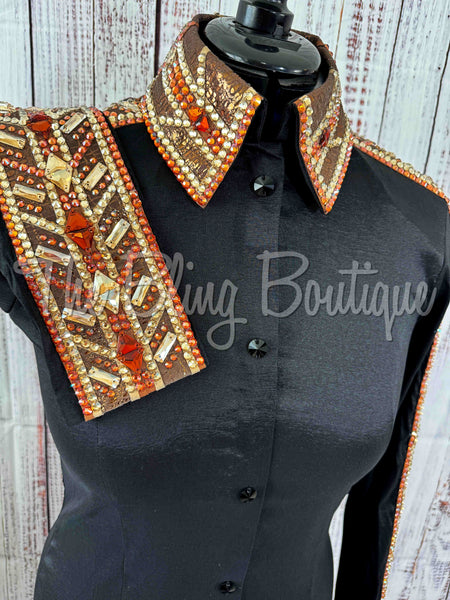 Black, Rust & Bronze Day Shirt Set (Sizes S-2XL)