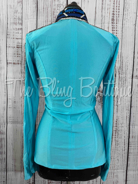 Turquoise & Royal Blue Day Shirt Set (S)