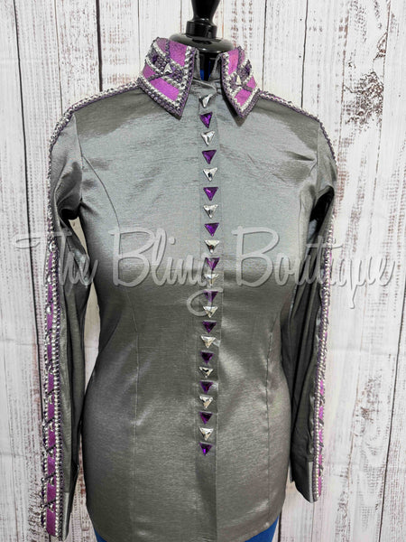 Grey, Berry, Purple & Silver Day Shirt Set (3XL)