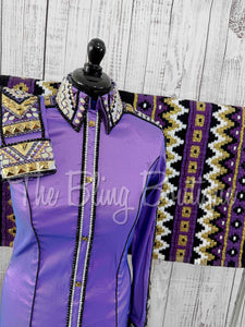 Light Purple & Gold Day Shirt Set (L)