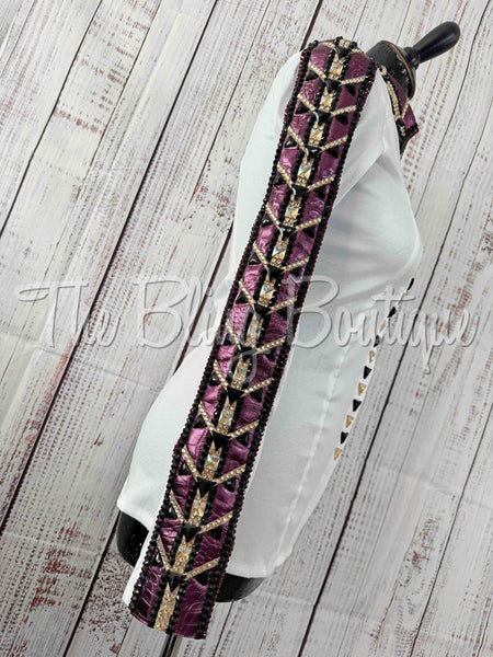 White, Plum & Tan Day Shirt Set (S)