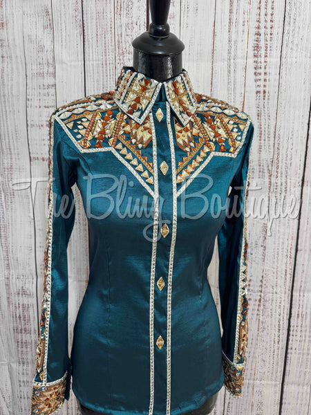 RE-ORDER Dark Teal, Copper & Tan Day Shirt Set (Choose Your Size)