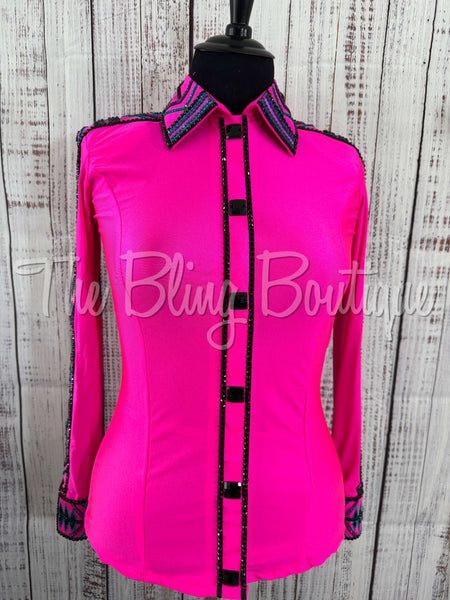 RE-ORDER Bright Pink, Purple & Turquoise Day Shirt Set (Choose Your Size)