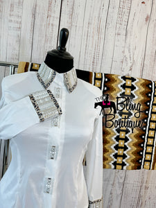 White & Leopard Day Shirt Set (2XL)