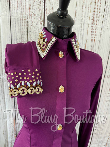 Berry, Tan & Bronze Day Shirt Set (XS)