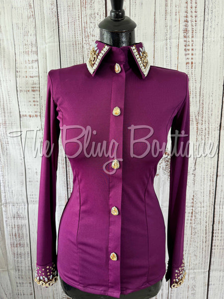 Berry, Tan & Bronze Day Shirt Set (XS)