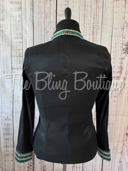 Black, Turquoise & Brown Shirt Set (XL)