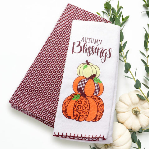 Autumn Blessings Hand Towels - 2 Piece Set