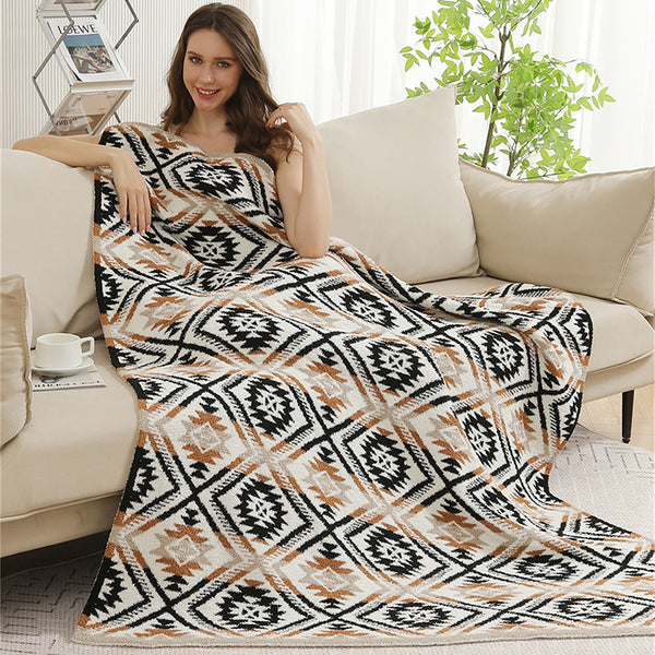 Aztec Neutrals Throw Blanket