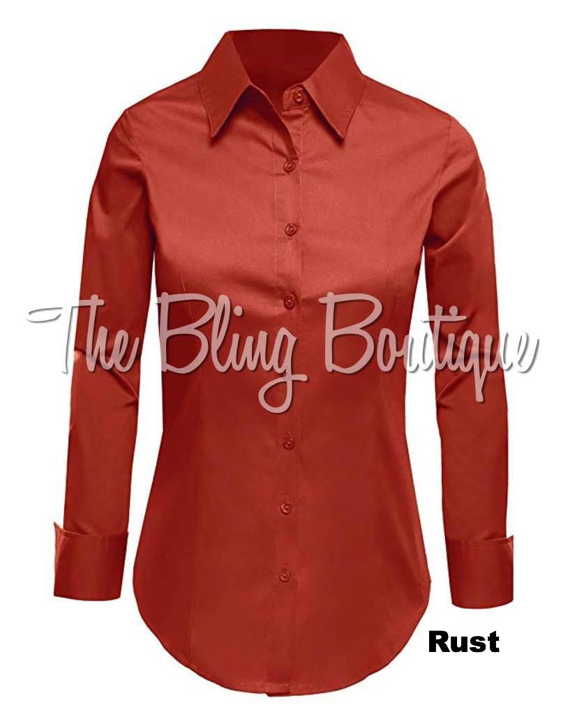 Plus size red button up shirt hotsell